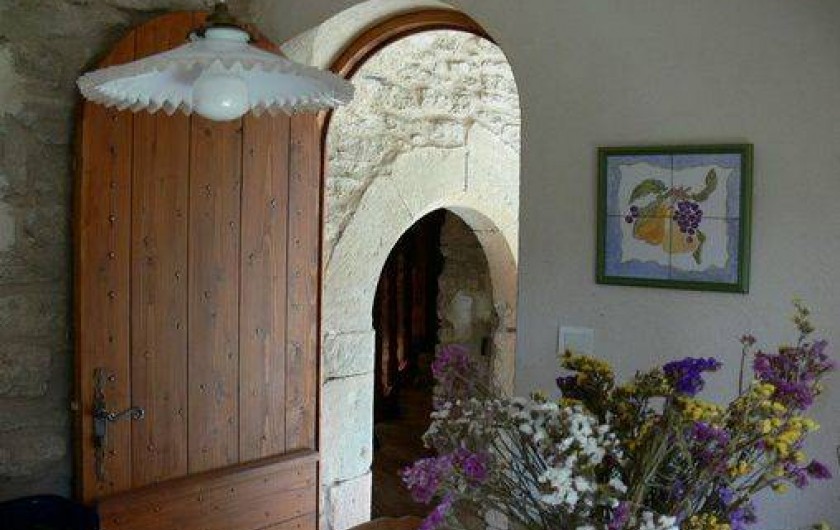 Location de vacances - Gîte à Goult - Accès à la terrasse depuis la cuisine