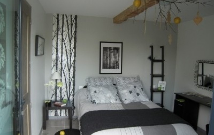 Location de vacances - Gîte à Beauval-en-Caux - gîte "le tilleul" chambre en rez de jardin