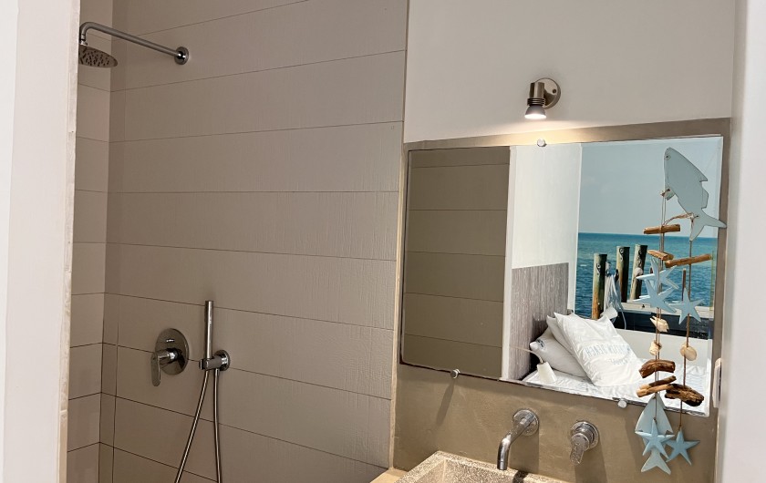 Location de vacances - Villa à Calvi - Salon, salle à manger, cuisine américaine 55 m²