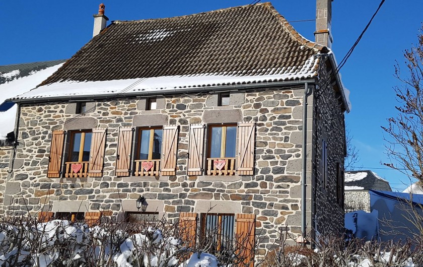 Location de vacances - Villa à Valuéjols - sous la neige, exposée plein Est avec de beau levés de soleil