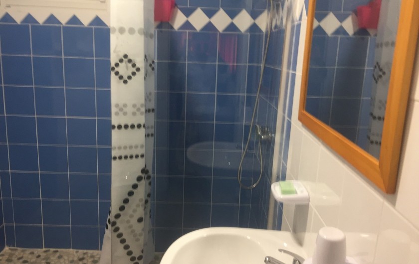 Location de vacances - Appartement à Les Abymes - La salle de bain avec douche.