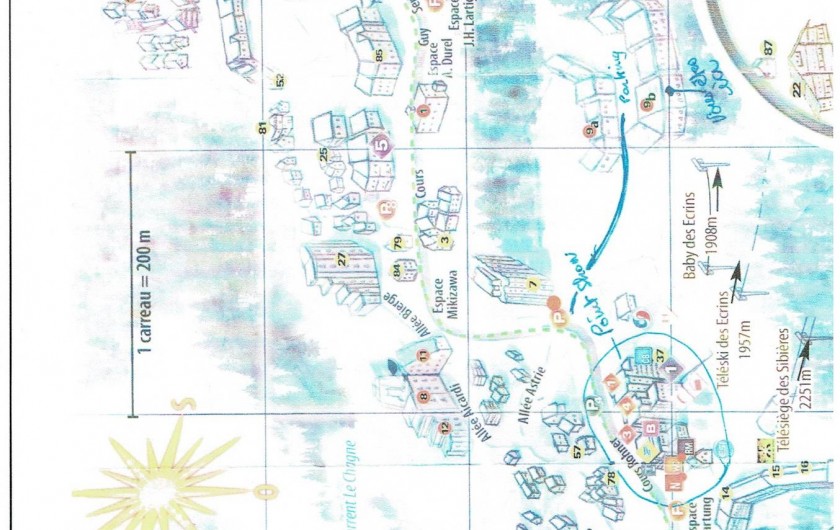Location de vacances - Appartement à Les Claux - plan de la location