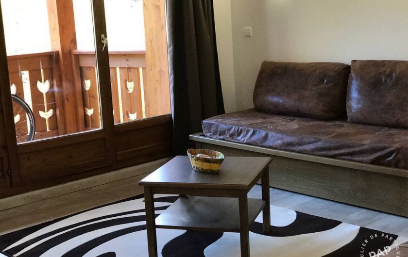Location de vacances - Appartement à Les Claux - Salon avec les 2  banquettes lit séparée