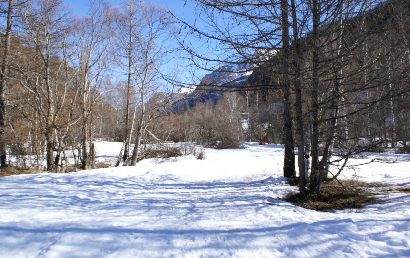 Location de vacances - Chalet à Saint-Paul-sur-Ubaye - les longs parcours de ski de fond , a deux pas du chalet