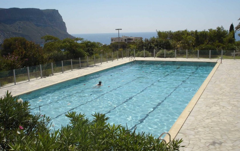 Location de vacances - Appartement à Cassis - La piscine de 25 m surplombant le village