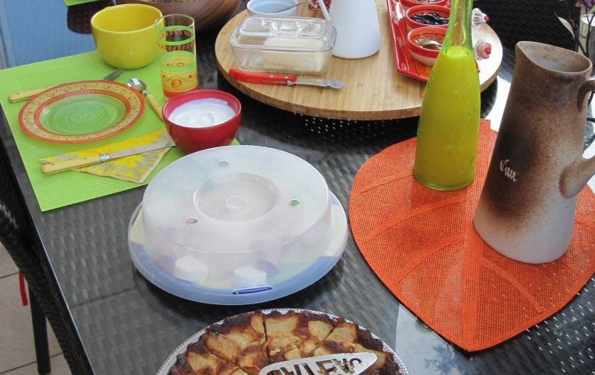 Location de vacances - Chambre d'hôtes à Soulac-sur-Mer - Soulac'Ouette - Petit-déjeuner complet en terrasse