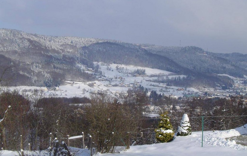 vue sur la vallée en hiver