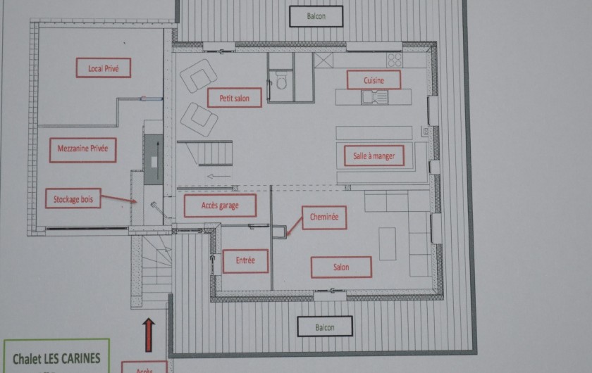 plan du 1er étage - grand séjour