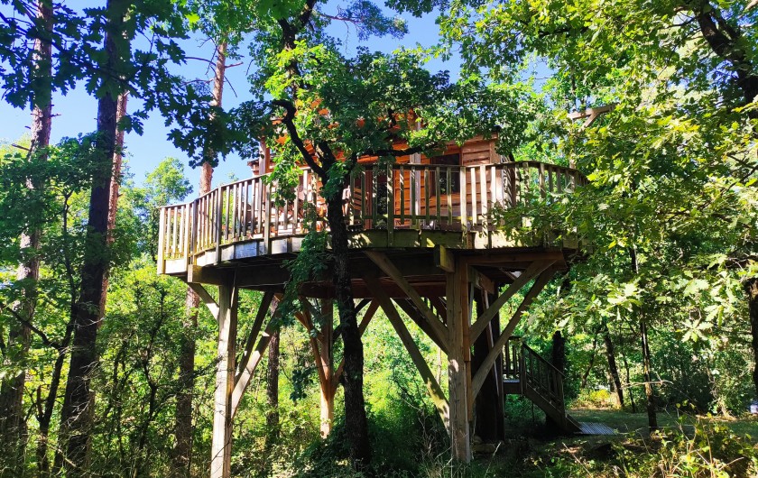 Location de vacances - Cabane dans les arbres à Rivière-sur-Tarn - La Cabane de Candice