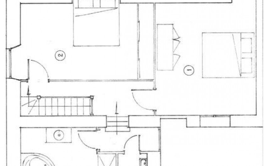 Location de vacances - Gîte à Sainte-Anastasie - Plan Domitia 1er étage