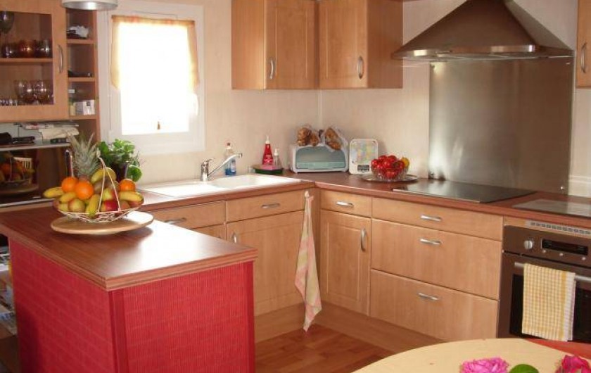 Location de vacances - Camping à Brem-sur-Mer - Chalet "Prestige XL" terrasse ouverte