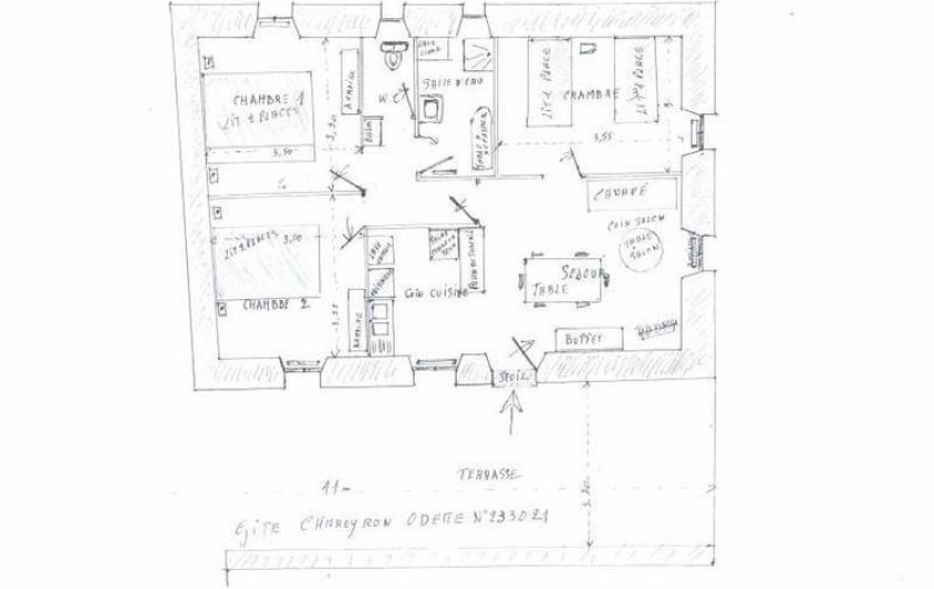 Location de vacances - Gîte à Saint-Étienne-de-Serre - Plan