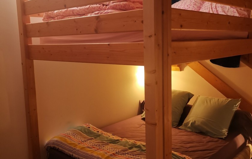 4éme chambre avec ses lits superposés en 140 cm de larges