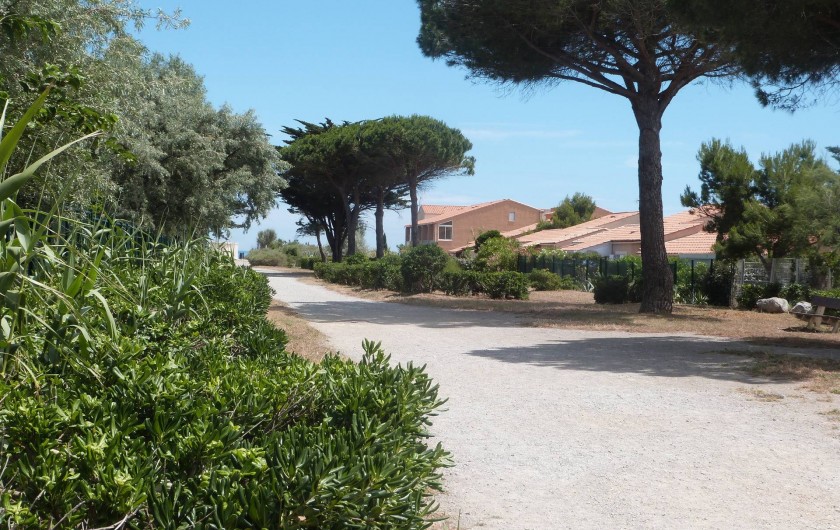 Location de vacances - Villa à Gruissan Plage - accès à la plage