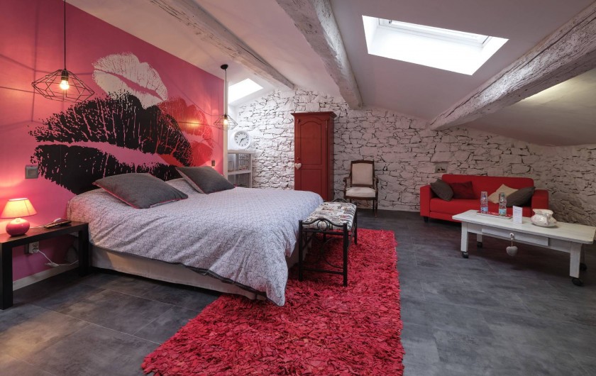 Location de vacances - Gîte à Pezens - Chambre " Ô à la Bouche"