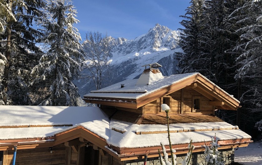 Location de vacances - Chalet à Chamonix-Mont-Blanc - Le chablegy vue arrière