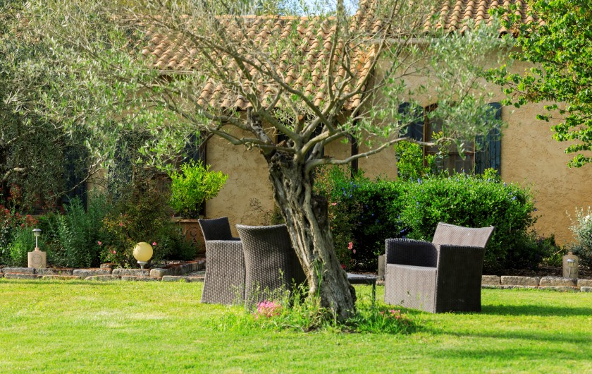 Location de vacances - Mas à Avignon - Jardin espace détente