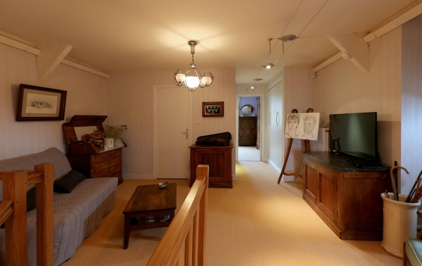 Location de vacances - Gîte à Autun - Salon 1er Etage Canapé lit 2 personnes et TV