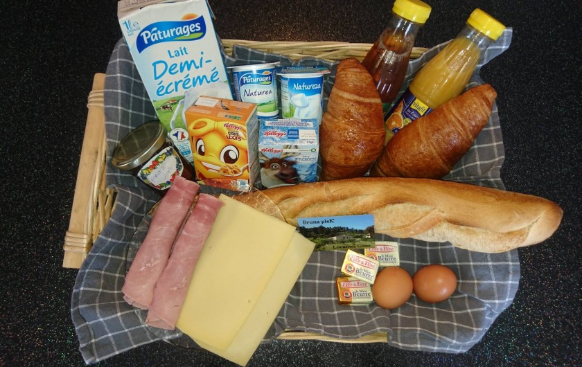 Location de vacances - Gîte à Orgon - Panier petit déjeuner pour 2 (en option)