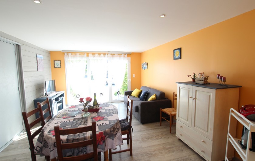 Location de vacances - Appartement à Yvetot-Bocage - SEJOUR  canapé lit télévision