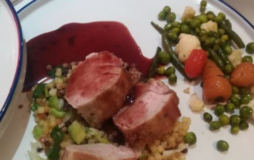 Location de vacances - Chambre d'hôtes à Saint-Avit-Sénieur - Filet mignon de porcelet