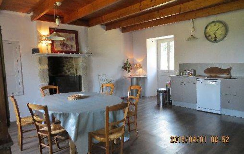 Location de vacances - Maison - Villa à Éculleville - salle à manger ouverte sur cuisine