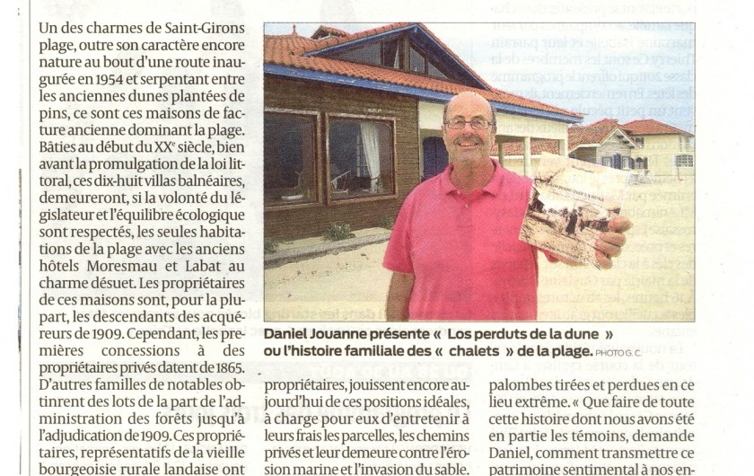 Location de vacances - Villa à Vielle-Saint-Girons - Le propriétaire, auteur d'un livre sur l'histoire Saint-Girons Plage