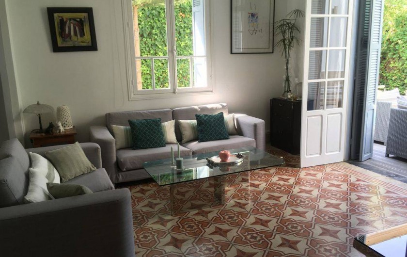 Location de vacances - Villa à El Jadida - Salon donnant sur la piscine