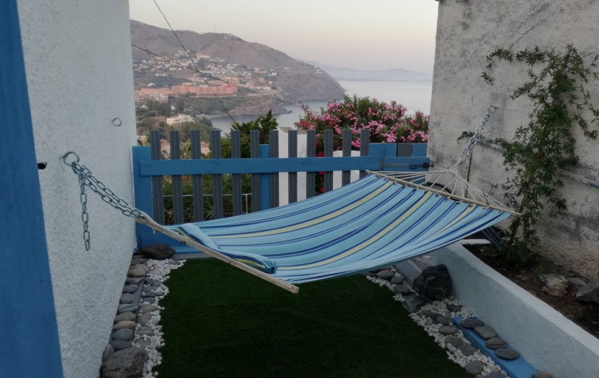 Location de vacances - Villa à Almuñécar - hamac avec vue sur mer  terrasse