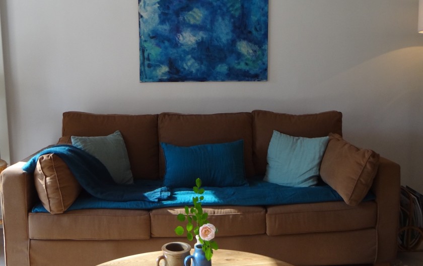 Location de vacances - Maison - Villa à Villard-de-Lans - Salon face au feu de cheminée