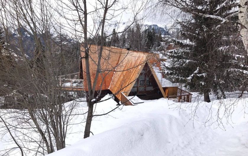 Location de vacances - Chalet à Les Arcs - Vu du chemin/ piste des Espagnols