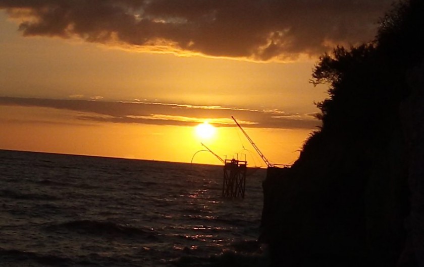 Location de vacances - Appartement à La Bernerie-en-Retz - Vue extérieur couché de soleil, vue de la terrasse