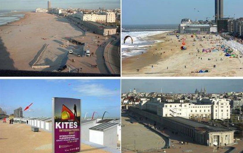 Location de vacances - Appartement à Ostende - Vue sur les Galeries Royales & sur le Thermae Palace / Vue de l'extérieur