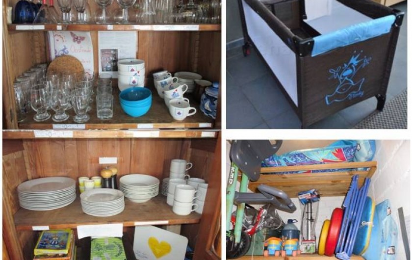 Location de vacances - Appartement à Ostende - Armoire à service / Lit bébé / jeux de plage et autre