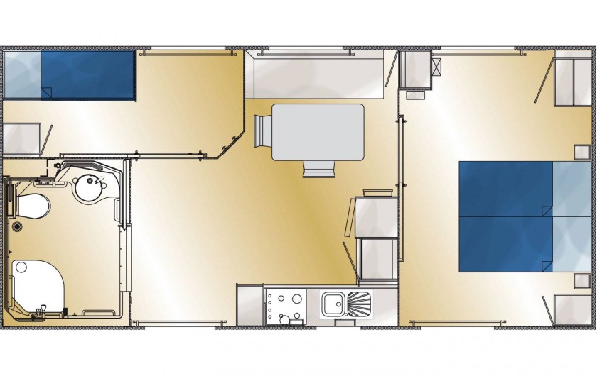 Location de vacances - Camping à Dolus-d'Oléron - Mobil Home PMR – Formule 6