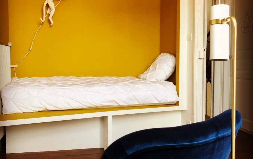 Location de vacances - Gîte à Tonnoy - le lit cabane