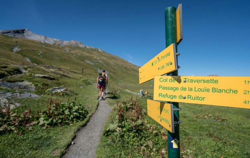 Location de vacances - Studio à La Rosière - Parcours randonnées balisés.