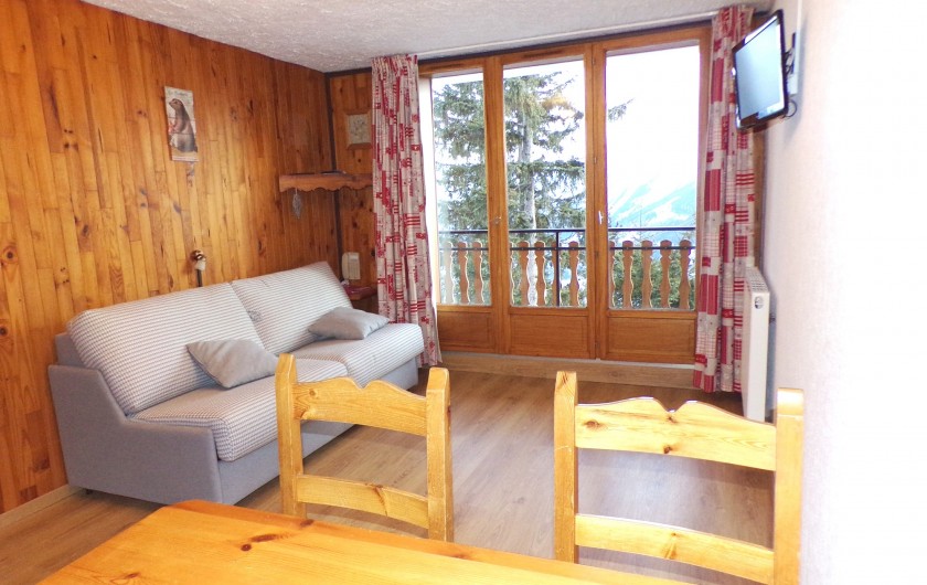 Location de vacances - Studio à La Rosière - Séjour avec vue sur la montagne