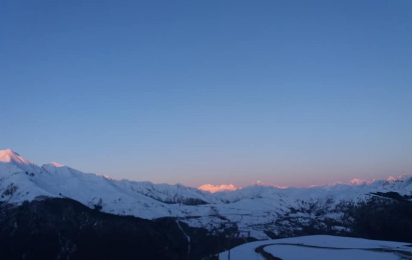 Location de vacances - Appartement à Loudenvielle - Vue du balcon l'hiver