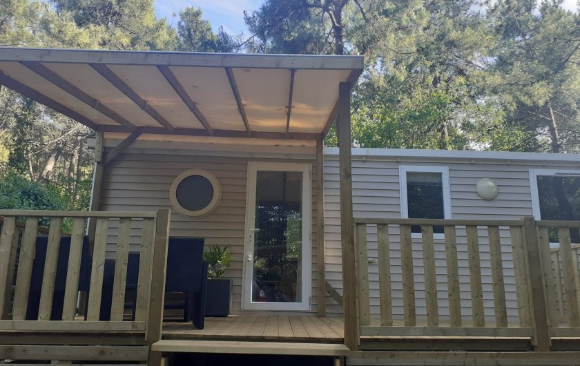 Location de vacances - Bungalow - Mobilhome à Camiers - salon détente