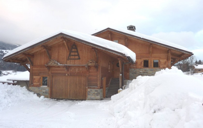 Location de vacances - Chalet à Demi-Quartier - Chalet en hiver côté nord