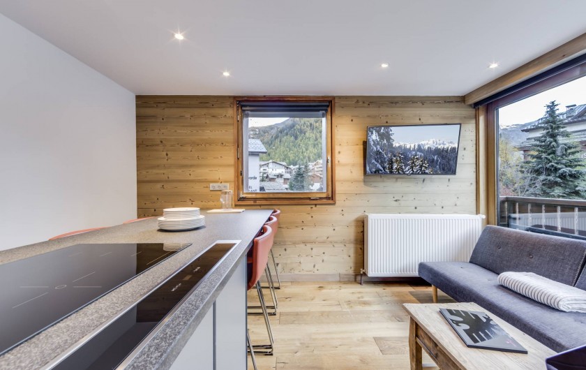 Location de vacances - Appartement à Val-d'Isère - Piece de vie