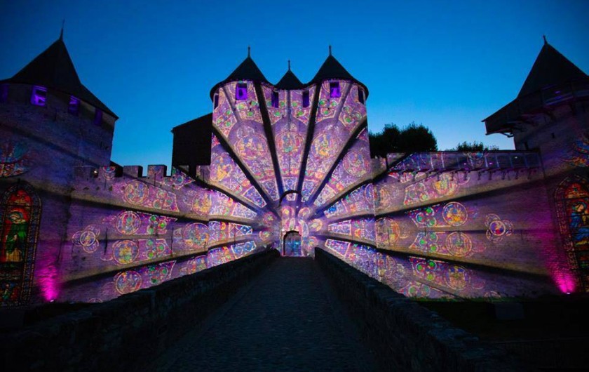 Spectacle nocturne aux remparts de Carcassonne