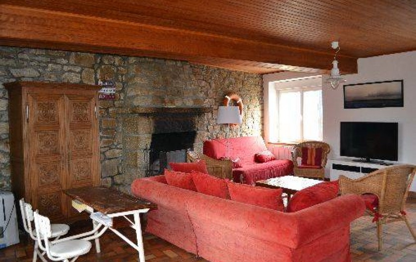 Location de vacances - Villa à Saint-Philibert - Des canapés et fauteuils confortables pour des moments de détente ou de jeux