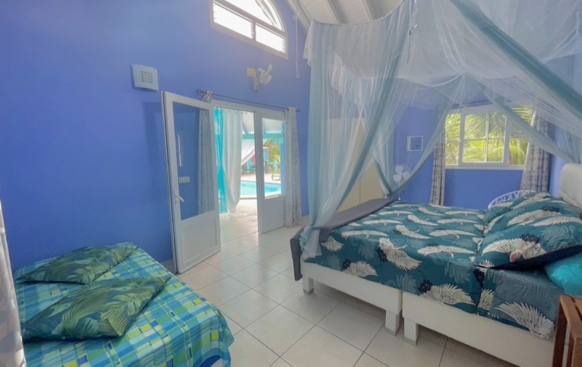 Location de vacances - Chambre d'hôtes à Le Gosier - Chambre XL 99€ la nuit pour 2 personnes + 35€  la nuit pour une 3em personne