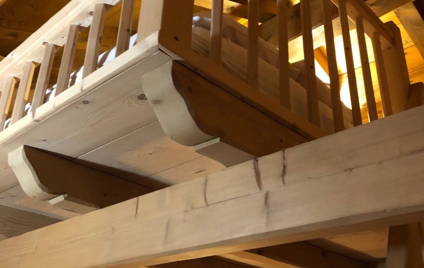 Location de vacances - Appartement à Hauteluce - Chambre 2: 1 lit double + mezzanine avec matelas 2 personnes