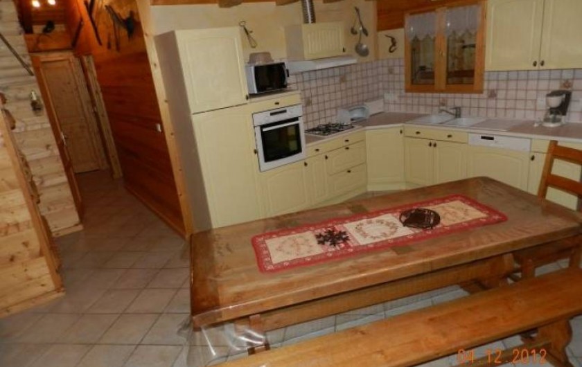 Location de vacances - Appartement à Hauteluce - Pièce de vie salle à manger avec cuisine