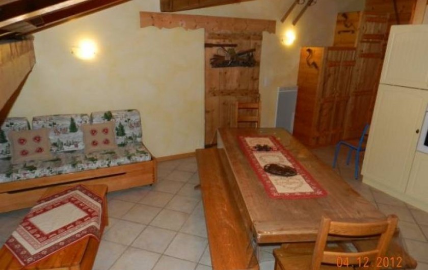 Location de vacances - Appartement à Hauteluce - Pièce de vie salon, salle à manger