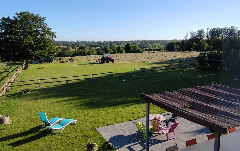 Location de vacances - Gîte à Anor - Vue magnifique sur nos parcs et prairies de plus de 6 hectares