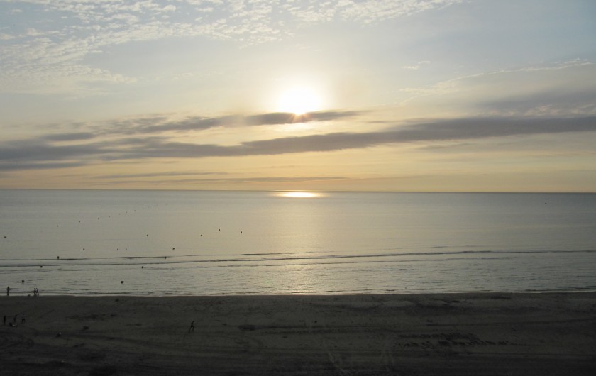 Location de vacances - Appartement à Neufchâtel-Hardelot - Coucher de soleil vu du balcon de l'appartement